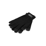 Handschoenen van gerecycled polyester rPET met touchscreen vingers kleur zwart