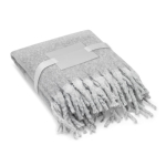 Plaid van gerecycled polyester met zachte mohair-touch, 300 g/m² kleur grijs vierde weergave