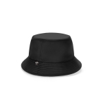 Bucket hat van gerecycled polyester rPET, waterafstotend kleur zwart
