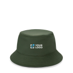 Bucket hat van gerecycled polyester rPET, waterafstotend met afdrukgebied