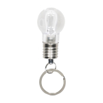 Sleutelhangerlampje in de vorm van een gloeilamp met wit licht eerste weergave