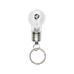 Sleutelhangerlampje in de vorm van een gloeilamp met wit licht vierde weergave
