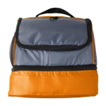 Koeltas van polyester met handig koelvak onderaan kleur oranje eerste weergave