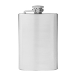 RVS personaliseerbare heupfles met schroefdop 100ml kleur zilver eerste weergave