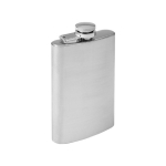 RVS personaliseerbare heupfles met schroefdop 100ml kleur zilver tiende weergave