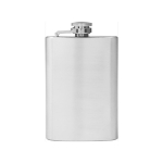RVS personaliseerbare heupfles met schroefdop 100ml kleur zilver derde weergave
