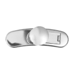 RVS personaliseerbare heupfles met schroefdop 100ml kleur zilver zesde weergave