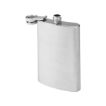 RVS personaliseerbare heupfles met schroefdop 100ml kleur zilver zevende weergave