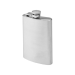 RVS personaliseerbare heupfles met schroefdop 100ml kleur zilver achtste weergave