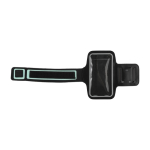 Reflecterende sportarmband voor je telefoon met klittenbandsluiting kleur zwart derde weergave