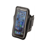 Reflecterende sportarmband voor je telefoon met klittenbandsluiting kleur zwart zesde weergave