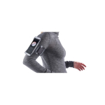 Reflecterende sportarmband voor je telefoon met klittenbandsluiting kleur zwart achtste weergave