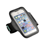Reflecterende sportarmband voor je telefoon met klittenbandsluiting kleur zwart negende weergave