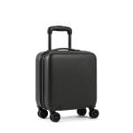 ABS trolley met 360º wielen, geschikt voor cabinebagage kleur zwart met afdrukgebied