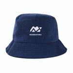 Unisex bobhoed van zachte corduroy om te personaliseren kleur marineblauw zesde weergave