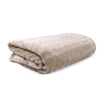 Grote zachte polyester deken om te bedrukken met logo kleur beige tweede weergave