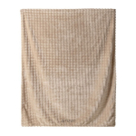Grote zachte polyester deken om te bedrukken met logo kleur beige vierde weergave