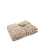 Grote zachte polyester deken om te bedrukken met logo kleur beige met afdrukgebied