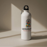 Recycled stalen fles met karabijnhaak voor sublimatie 750ml kleur wit vijfde weergave