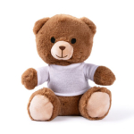 Kleine teddybeer met wit T-shirt om te personaliseren kleur naturel eerste weergave