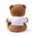 Kleine teddybeer met wit T-shirt om te personaliseren kleur naturel derde weergave