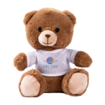 Kleine teddybeer met wit T-shirt om te personaliseren kleur naturel vierde weergave