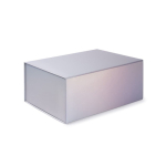 Zelf in elkaar te zetten geschenkdoos met magnetische sluiting kleur zilver eerste weergave