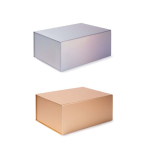 Zelf in elkaar te zetten geschenkdoos met magnetische sluiting kleur zilver vierde weergave