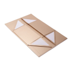 Zelf in elkaar te zetten geschenkdoos met magnetische sluiting kleur goud vierde weergave
