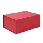 Elegante geschenkdoos van stevig karton met magnetische sluiting kleur rood eerste weergave