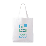 Polyester tas met zachte textuur, speciaal voor sublimatie 280 g/m2 kleur wit met afdrukgebied