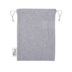 Katoenen en gerecycled polyester tasje met trekkoordsluiting 120 g/m2 kleur grijs vierde weergave