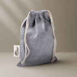 Katoenen en gerecycled polyester tasje met trekkoordsluiting 120 g/m2 kleur grijs gedetailleerde weergave 3