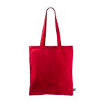 Fairtrade katoenen tas met lange handvatten, tot 6 kg 140 g/m2 kleur rood eerste weergave