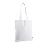 Fairtrade katoenen tas met lange handvatten, tot 6 kg 140 g/m2 kleur wit eerste weergave