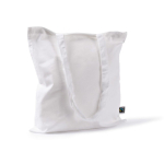 Fairtrade katoenen tas met lange handvatten, tot 6 kg 140 g/m2 kleur wit tweede weergave