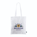 Fairtrade katoenen tas met lange handvatten, tot 6 kg 140 g/m2 kleur wit gedetailleerde weergave 2