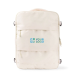 Mochila voor laptop 15'' van polyester, ideaal voor reizen kleur wit met afdrukgebied