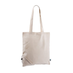 Opvouwbare Fairtrade katoenen tas voor personalisatie 120 g/m2 kleur naturel tweede weergave