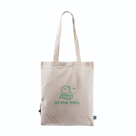 Opvouwbare Fairtrade katoenen tas voor personalisatie 120 g/m2 kleur naturel zesde weergave