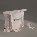 Opvouwbare Fairtrade katoenen tas voor personalisatie 120 g/m2 kleur naturel gedetailleerde weergave 3