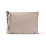 Nylon toilettas met bicolor koord in de ritssluiting 240 g/m2 kleur beige eerste weergave