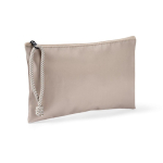 Nylon toilettas met bicolor koord in de ritssluiting 240 g/m2 kleur beige tweede weergave