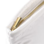 Rechthoekige toilettas van zachte gewatteerde polyester 120 g/m2 kleur wit derde weergave