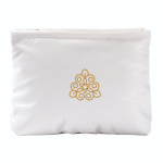 Rechthoekige toilettas van zachte gewatteerde polyester 120 g/m2 kleur wit vierde weergave