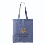 Tote bag van katoen en polyester met lange hengsels 120 g/m2 kleur blauw zesde weergave