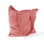 Tote bag van katoen en polyester met lange hengsels 120 g/m2 kleur rood tweede weergave