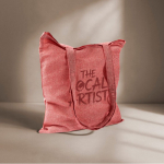 Tote bag van katoen en polyester met lange hengsels 120 g/m2 kleur rood derde weergave