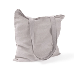 Tote bag van katoen en polyester met lange hengsels 120 g/m2 kleur grijs derde weergave