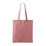 Tote bag van katoen en polyester met lange hengsels 120 g/m2 kleur roze eerste weergave